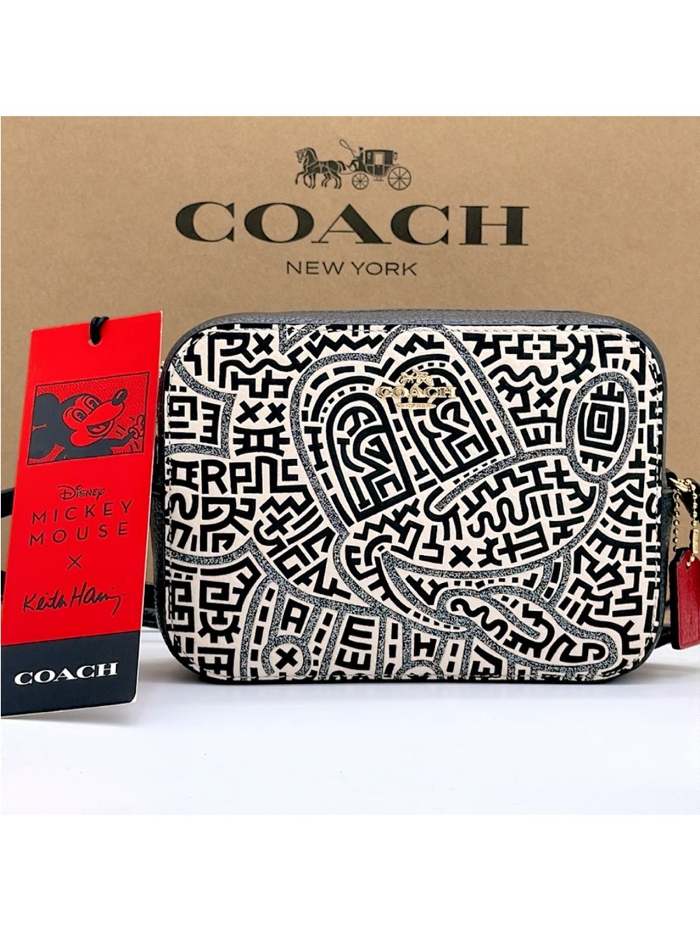 COACH Disney Mickey
Mouse x Keith Haring Mini
Leather Camera Bag - Picture 2 of 16